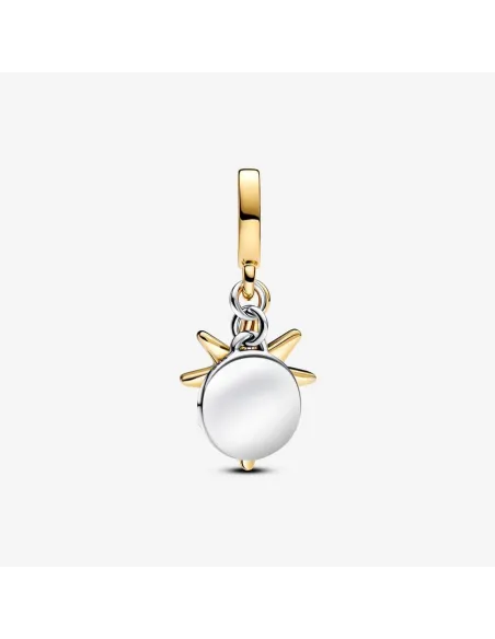 Nordstjerne Charm med 14 kt. guldbelægning og laboratoriedyrket diamant.