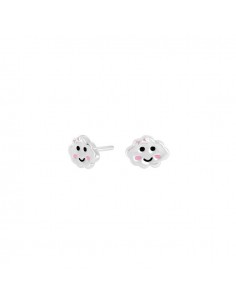 NOA KIDS JEWELLERY | RHD. SØLV ØRESTIKKER SKY M/EMALJE