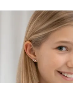 NOA KIDS rhodinerede sølvørestikker formet som regnbuer med farverig emalje. 2