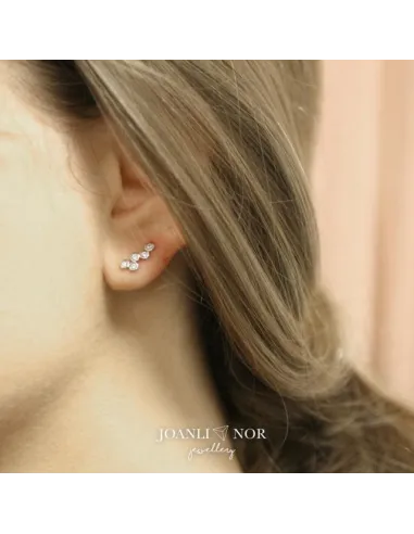 JOANLI NOR | Rhd. Sølv ørestikker EVANOR 11mm