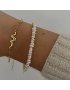 Reve Bracelet, delikat armbånd fra Tides kollektionen med bølgevedhæng 2