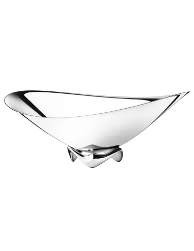 Georg Jensen Koppel Wave skål stor – elegant skål i rustfrit stål.