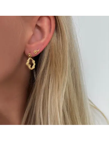 Nara Earrings – iøjnefaldende chunky ørestikker med havinspireret design.