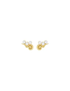 Sidra Petite Studs – små ørestikker med tre skalperler fra Tides kollektionen.