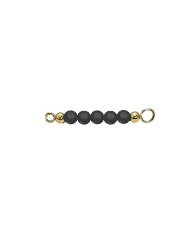 Heiring Black Agate Top – udskiftelig sort agat til armbånd, klassisk stil.