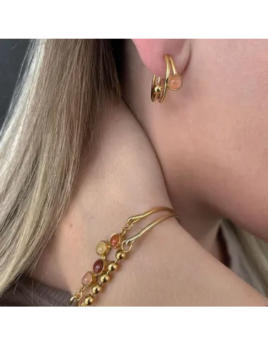 Heiring Horizon Creol – creoler med fersken-månesten, varm og elegant stil.