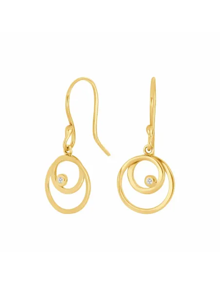 SIERSBØL | 8kt. guldørehængere m. cz