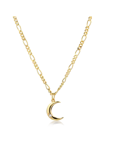 Venus Necklace 08 – 18K guldbelagt sølvhalskæde med zirkonia, 39+5 cm