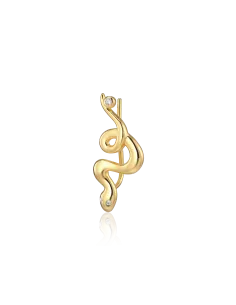 Grace Earring 04 – 18K guldbelagt sølvørering med zirkonia, 20 mm