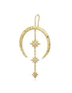 Venus Earring 03 – 18K guldbelagt sølvørering, 5,7 cm høj, inspireret af Venus