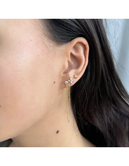 Venus Earstud 09 – 18K guldbelagt sølvørestik, 5,4 mm i diameter, inspireret af Venus