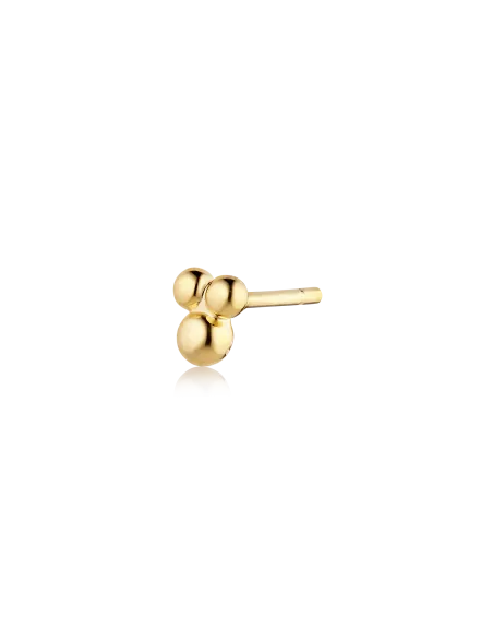 Eclipse Earstud 17 – 18K guldbelagt sølvørestik, 2,5 mm høj, minimalistisk design