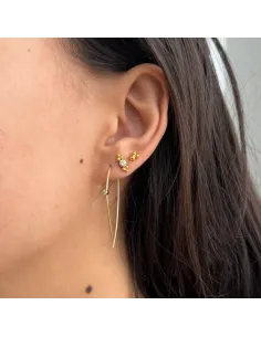 Eclipse Earstud 17 – 18K guldbelagt sølvørestik, 2,5 mm høj, minimalistisk design 2