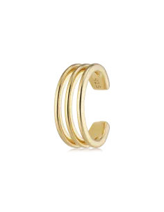 Grace Ear Cuff 05 – 18K guldbelagt sølvørekæde med zirkonia, 1,3 cm diameter