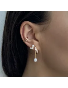 Grace Ear Cuff 03 – 18K guldbelagt sølvørekæde med zirkonia, 1,3 cm i diameter 2