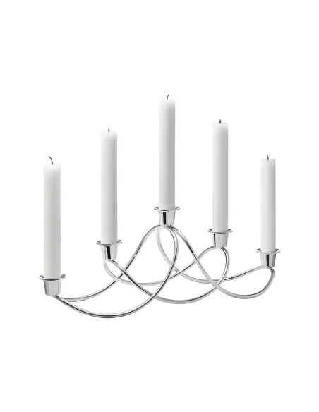 Harmony Lysestage – Elegant lysestage i rustfrit stål, poleret finish, plads til fem stearinlys. Harmony Lysestage – Elegant lysestage i rustfrit stål, poleret finish, plads til fem stearinlys.