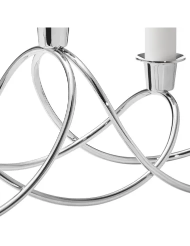 Harmony Lysestage – Elegant lysestage i rustfrit stål, poleret finish, plads til fem stearinlys.