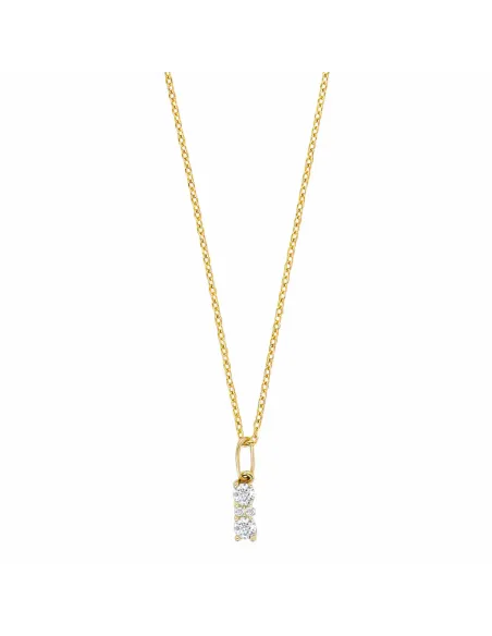 SIERSBØL | 8kt. guldvedhæng m/cz inkl. forg. kæde