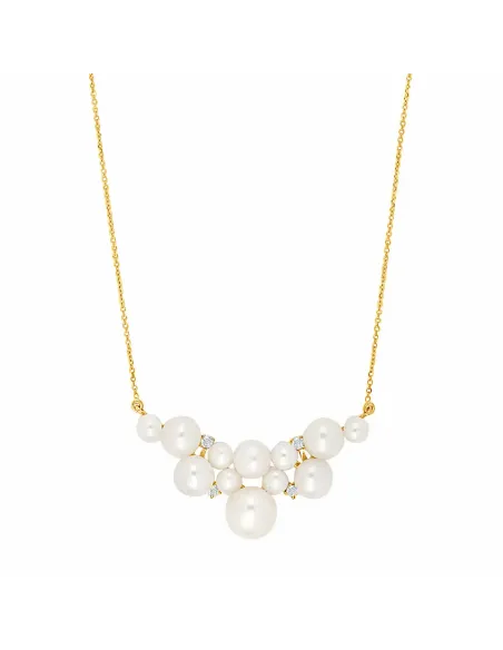 SIERSBØL | 14kt. guldkæde m. 0,08ct TW/SI og fvkp.