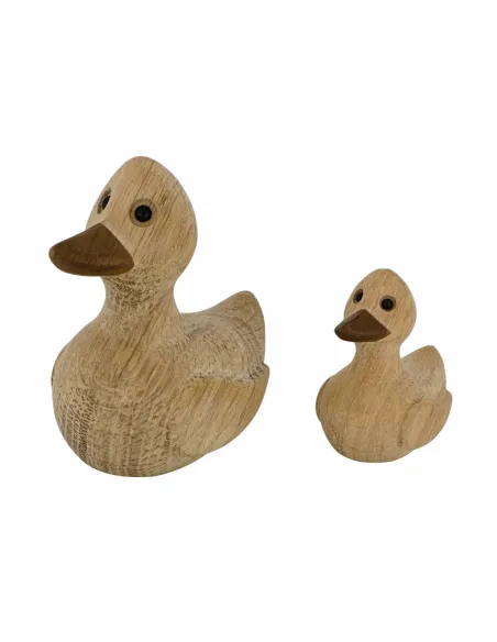 Træfigur, And med Ælling 8/5 cm – Håndlavet træfigur fra NOA, Træfigur, And med Ælling 8/5 cm – Håndlavet træfigur fra NOA,