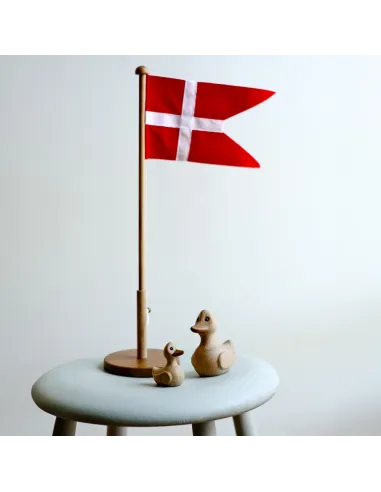 Træfigur, And med Ælling 8/5 cm – Håndlavet træfigur fra NOA,