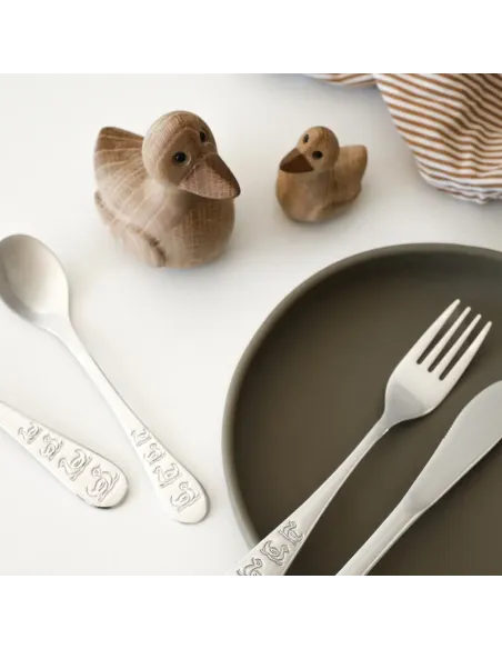 Træfigur, And med Ælling 8/5 cm – Håndlavet træfigur fra NOA, Træfigur, And med Ælling 8/5 cm – Håndlavet træfigur fra NOA,