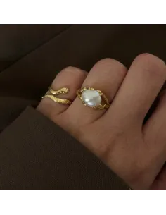 Nava Copenhagen | Hissandra Sølv Forgyldt Ring 2