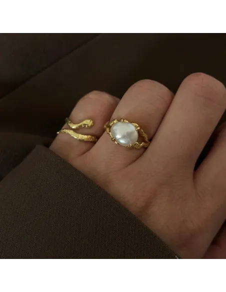 Nava Copenhagen | Taipan Sølv Forgyldt Ring Nava Copenhagen | Taipan Sølv Forgyldt Ring