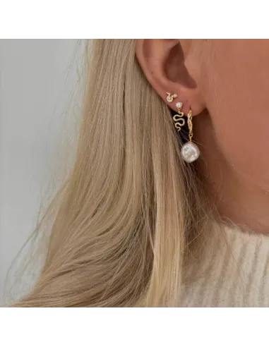 Nava Copenhagen | Amaru Øreringe Sølv Forgyldt