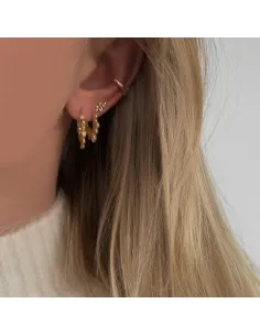 Nagaina Øreringe rå tekstureret design inspireret af naturens vilde elementer. 2