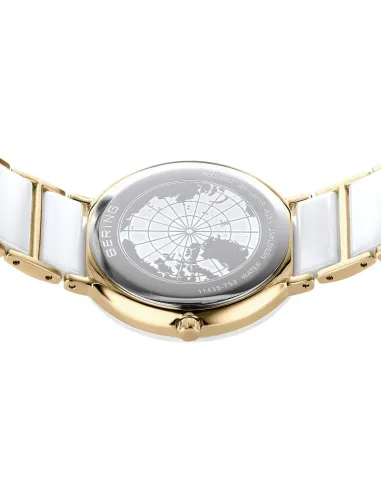 BERING Classic Ur – Poleret guld, rustfrit stål med keramiske links.