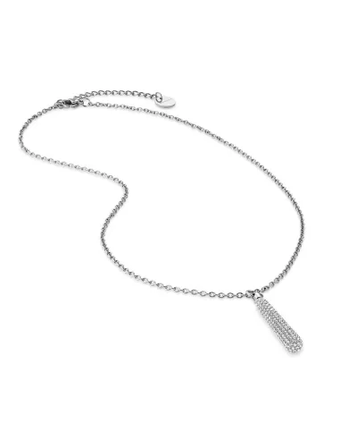 Arctic Symphony Halskæde Poleret sølv, rustfrit stål med krystalglas links