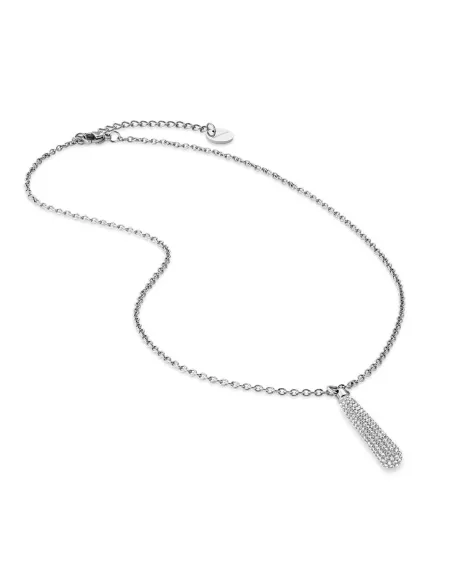 Arctic Symphony Halskæde Poleret sølv, rustfrit stål med krystalglas links