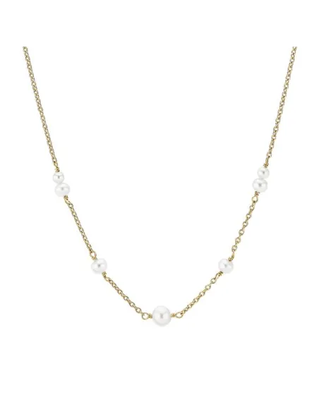 Collier med ferskvandsperle – 8 karat guld, justerbar kæde, klassisk design