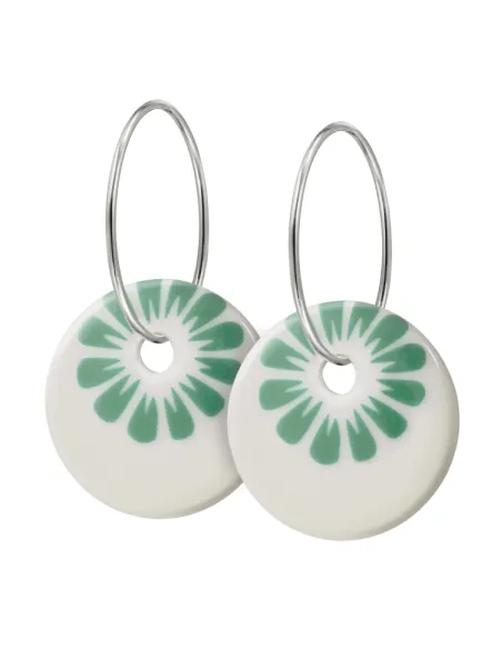 Scherning | BLOOM øreringe, stor · SEA GREEN