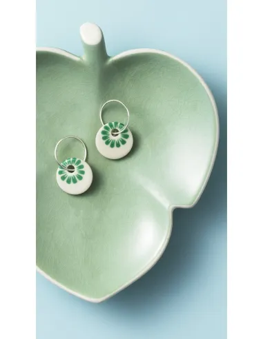 Scherning | BLOOM øreringe, stor · SEA GREEN