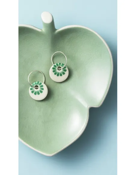 Scherning | BLOOM øreringe, stor · SEA GREEN