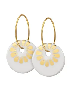 Scherning | BLOOM øreringe, stor · GOLDEN GLOW