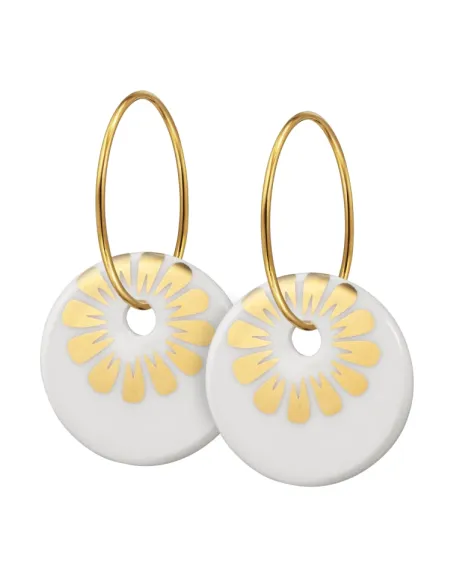 Scherning | BLOOM øreringe, stor · GOLDEN GLOW