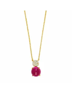 JOANLI NOR | Forgyldt sølv halskæde OFELIANOR pink