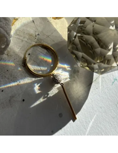 STINE A | Vintage Disco Ball and Pin Earring - Single