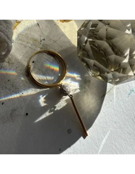 STINE A | Vintage Disco Ball and Pin Earring - Single