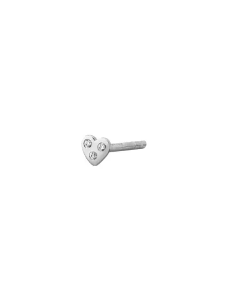 STINE A | Heart Earring Silver - Single STINE A | Heart Earring Silver - Single