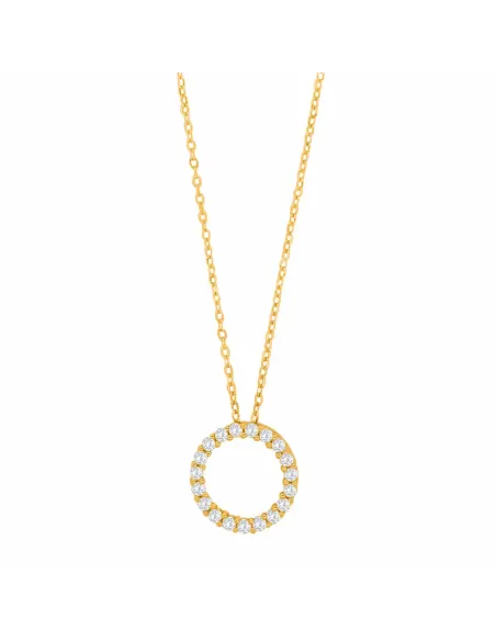 JOANLI NOR | Forgyldt sølv halskæde cirkel 14mm OBINOR JOANLI NOR | Forgyldt sølv halskæde cirkel 14mm OBINOR