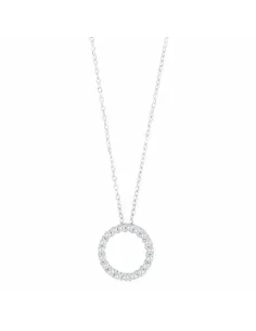 JOANLI NOR | Rhd. sølv halskæde cirkel 14mm OBINOR