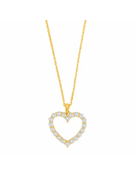 JOANLI NOR | Forgyldt sølv halskæde hjerte 18mm OBINOR JOANLI NOR | Forgyldt sølv halskæde hjerte 18mm OBINOR