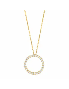 JOANLI NOR | Forgyldt sølv halskæde cirkel 20mm OBINOR