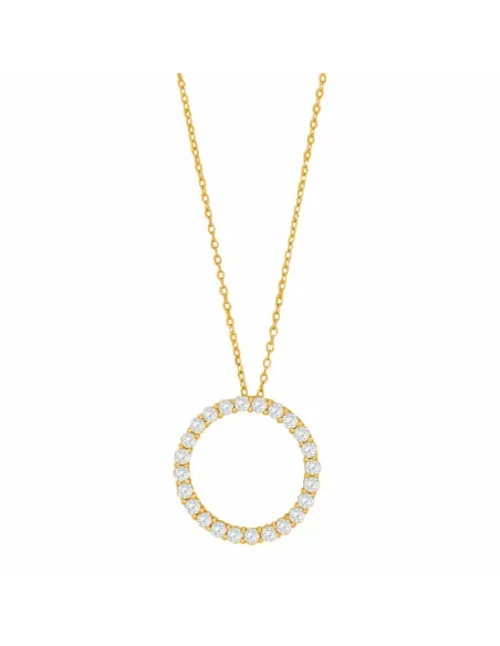 JOANLI NOR | Forgyldt sølv halskæde cirkel 20mm OBINOR JOANLI NOR | Forgyldt sølv halskæde cirkel 20mm OBINOR