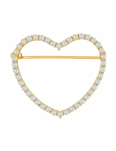 JOANLI NOR | Forgyldt sølvbroche hjerte 38mm OBINOR JOANLI NOR | Forgyldt sølvbroche hjerte 38mm OBINOR