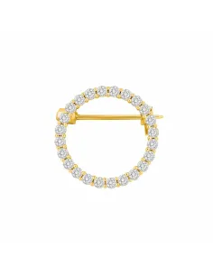 JOANLI NOR | Forgyldt sølvbroche cirkel 20mm OBINOR